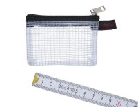 FolderSys Reißverschlussbeutel je 1 x 170 x 40 mm grau, 80 x 55 mm schwarz, 80 x 30 mm blau, 55 x 35 mm rot transparent/farbsortiert 0,15 mm, 4 St.
