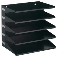 DURABLE Sortierstation schwarz mit 5 Fächern