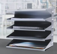 DURABLE Sortierstation grau mit 5 Fächern