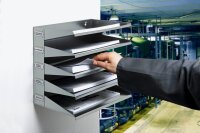 DURABLE Sortierstation grau mit 5 Fächern