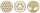 AVERY Zweckform Aufkleber 56817 Lebensblume, gold, 50 Etiketten