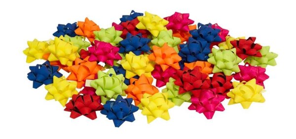 PRÄSENT Geschenk-Schleifen matt blau/rot/gelb/grün/pink/orange 10,0 mm x 0,95 m