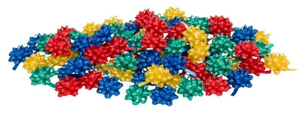 PRÄSENT Geschenk-Schleifen glänzend blau/rot/gelb/grün/pink/orange 5,0 mm x 0,95 m