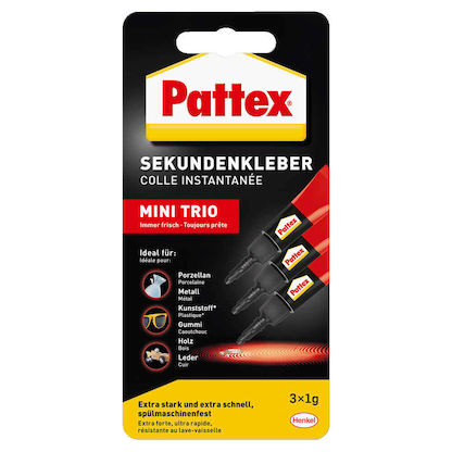 Pattex Sekundenkleber 3x 1,0 g, 3 St.