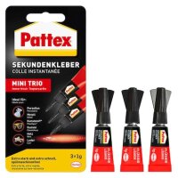 Pattex Sekundenkleber 3x 1,0 g, 3 St.