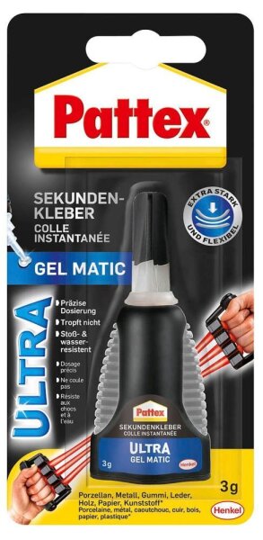 Pattex Ultra Gel Matic Sekundenkleber 3,0 g, 1 St.