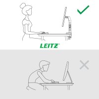 LEITZ Monitor-Halterung Ergo 64890085 lichtgrau für 1 Monitor, Tischklemme