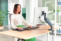 LEITZ Monitor-Halterung Ergo 64890089 dunkelgrau für 1 Monitor, Tischklemme