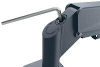 LEITZ Monitor-Halterung Ergo 64890089 dunkelgrau für 1 Monitor, Tischklemme