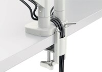 LEITZ Monitor-Halterung Ergo 65370085 lichtgrau für 2 Monitore, Tischklemme