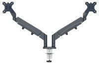 LEITZ Monitor-Halterung Ergo 65370089 dunkelgrau für 2 Monitore, Tischklemme