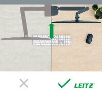 LEITZ Monitor-Halterung Ergo 65370089 dunkelgrau für 2 Monitore, Tischklemme