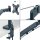 LEITZ Monitor-Halterung Ergo 65370089 dunkelgrau für 2 Monitore, Tischklemme