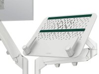 LEITZ Laptop-Monitor-Halterung Ergo 65380085 lichtgrau für 1 Monitor und 1 Laptop, Tischklemme