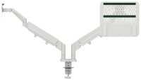 LEITZ Laptop-Monitor-Halterung Ergo 65380085 lichtgrau für 1 Monitor und 1 Laptop, Tischklemme