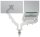 LEITZ Laptop-Monitor-Halterung Ergo 65380085 lichtgrau für 1 Monitor und 1 Laptop, Tischklemme