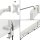 LEITZ Laptop-Monitor-Halterung Ergo 65380085 lichtgrau für 1 Monitor und 1 Laptop, Tischklemme