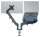 LEITZ Laptop-Monitor-Halterung Ergo 65380089 dunkelgrau für 1 Monitor und 1 Laptop, Tischklemme