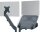 LEITZ Laptop-Monitor-Halterung Ergo 65380089 dunkelgrau für 1 Monitor und 1 Laptop, Tischklemme