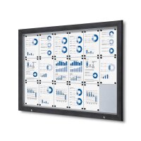 Showdown® Displays Schaukasten Premium grau 18x DIN...