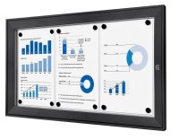Showdown® Displays Schaukasten grau 3x DIN A4 74,1 x...