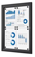 Showdown® Displays Schaukasten schwarz 4x DIN A4 59,2...