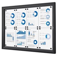 Showdown® Displays Schaukasten schwarz 8x DIN A4 96,1...