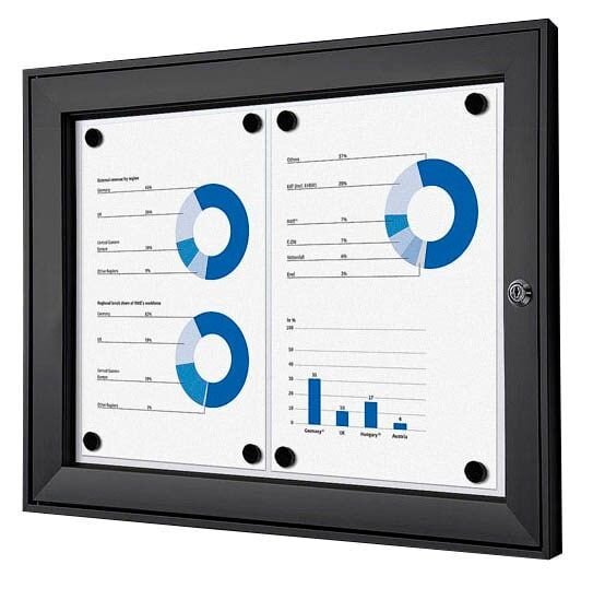 Showdown® Displays Schaukasten schwarz 2x DIN A4 52,1 x 2,3 x 38,8 cm, 1 St.