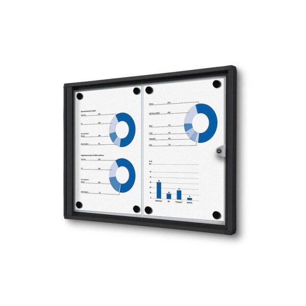 Showdown® Displays Schaukasten Economy schwarz 2x DIN A4 49,1 x 2,6 x 35,0 cm, 1 St.