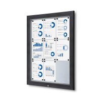 Showdown® Displays Schaukasten Premium grau 9x DIN A4...
