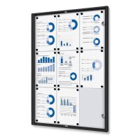 Showdown® Displays Schaukasten Economy schwarz 9x DIN...