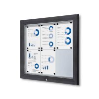 Showdown® Displays Schaukasten Premium grau 6x DIN A4...