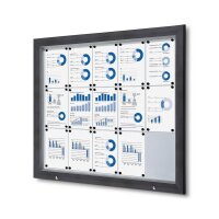 Showdown® Displays Schaukasten Premium grau 15x DIN...