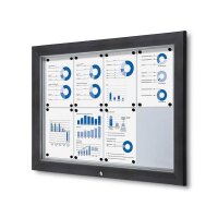 Showdown® Displays Schaukasten Premium grau 8x DIN A4...
