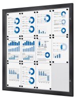 Showdown® Displays Schaukasten grau 12x DIN A4 96,1 x...