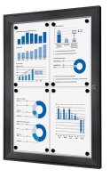 Showdown® Displays Schaukasten grau 4x DIN A4 52,1 x...