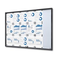 Showdown® Displays Schaukasten SLIM grau 18x DIN A4...