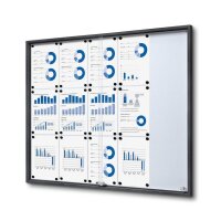 Showdown® Displays Schaukasten SLIM grau 15x DIN A4...