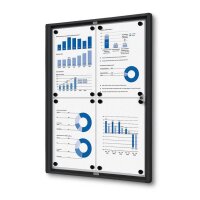 Showdown® Displays Schaukasten Economy schwarz 4x DIN...