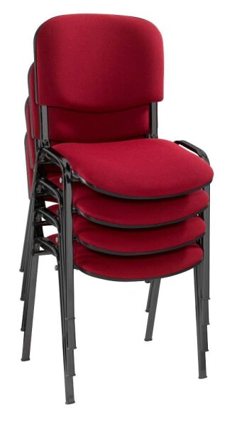 Nowy Styl Besucherstühle Iso ISO BLACK 1.3 C29 bordeaux Stoff, 4 St.