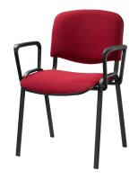 Nowy Styl Besucherstühle Iso ISO BLACK 1.3 C29 bordeaux Stoff, 4 St.