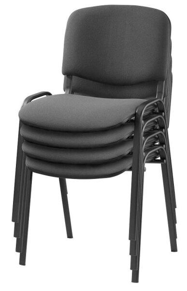 Nowy Styl Besucherstühle Iso ISO BLACK 1.3 C38 anthrazit Stoff, 4 St.