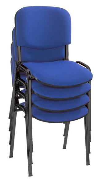 Nowy Styl Besucherstühle Iso ISO BLACK 1.3 C06 blau Stoff, 4 St.