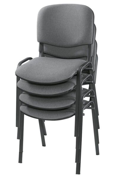 Nowy Styl Besucherstühle Iso ISO BLACK 1.3 C73 grau, gemustert Stoff, 4 St.
