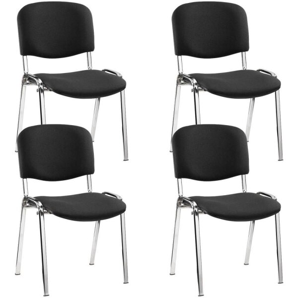 Nowy Styl Besucherstühle Iso ISO CR 1.3 C11 schwarz Stoff, 4 St.