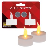Idena LED-Teelichter weiß, 2 St.