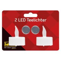 Idena LED-Teelichter weiß, 2 St.