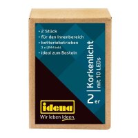 Idena Korken LED Lichterketten gold 90,0 cm, 2 St.