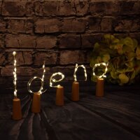 Idena Korken LED Lichterketten gold 90,0 cm, 2 St.
