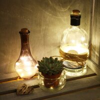 Idena Korken LED Lichterketten gold 90,0 cm, 2 St.